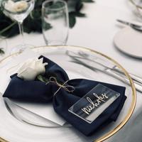 Cartes de place de sièges de mariage de marques acryliques vierges pour nom et numéros de table personnalisés