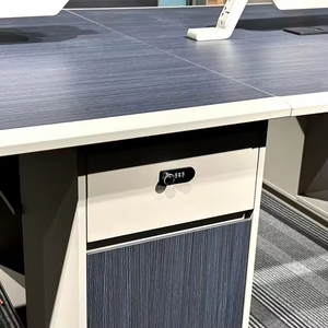 Escritorio de Oficina para 2, 4 o 6 Personas, Estación de Trabajo de Madera con Cubículos, Espacio Abierto, Mesa de Trabajo para Personal - Product Image 2