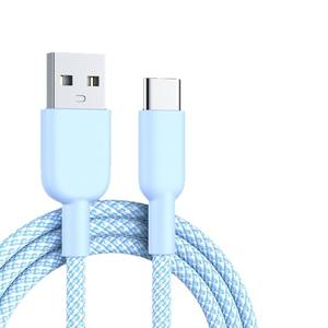 Câble de données tressé Type-C, câble de charge rapide <span class=keywords><strong>Macaron</strong></span> compatible avec Huawei, Honor et Xiaomi. - Product Image 6