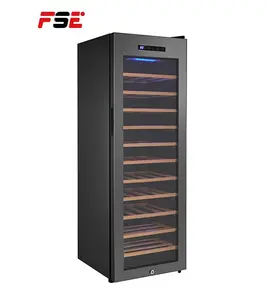 138L Restaurant Wine Refrigerator 46 Bottles Tall Vino Champagne Beer Beverage Cooler With Compressor Fan Cooling System