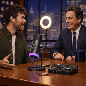 Micrófono Dinámico de Fábrica con Interfaz de Audio para Transmisión, Tarjeta de Sonido Externa para Kit de Transmisión en Vivo y Grabación - Product Image 2