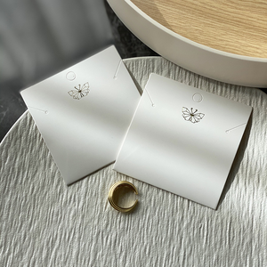 Tarjeta de papel <span class=keywords><strong>para</strong></span> exhibición de joyería, Collar personalizado, soporte <span class=keywords><strong>para</strong></span> pendientes, embalaje de perforación, tarjetas de papel, Impresión de marca <span class=keywords><strong>para</strong></span> negocios - Product Image 2