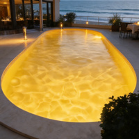 Projecteur LED étanche IP65 à effet vague océanique, éclairage extérieur mural et au sol pour jardin, alimentation CA