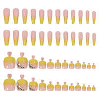 Vente de kits de faux ongles pré-dessinés, ongles artificiels finis pour la manucure des mains et la pédicure des pieds, nail art