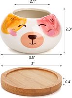 Vente chaude Mignon Animal Conception En Céramique Mini Bonsaï Pots De Fleurs Pas Cher Intérieur Succulent Pots Jardin Maison Ensemble De Bureau Décor À La Maison