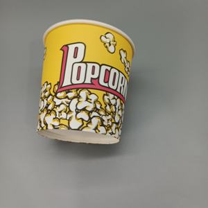 Cubo desechable económico de PE PLA con revestimiento a base de agua para palomitas, tazón de papel para envasado de alimentos - Product Image 3