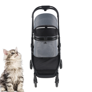 Manufacture Foldable Detachable Cat <strong>Dog</strong> Trolley Lightweight Adjustable Canopy <strong>Pet</strong> Stroller for Travel <strong>Jogger</strong> - Product Image 6