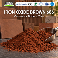 Oxyde de fer brun 686, poudre pigmentaire, colorant d'oxyde ferrique, résistant à la chaleur jusqu'à 800°C, pour revêtements, plastique, caoutchouc, béton, carreaux