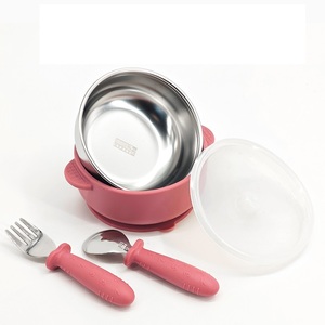 Bol à céréales pour enfants écologique de 5 pouces en acier inoxydable avec coque en silicone antidérapante, passe au lave-vaisselle - Product Image 3