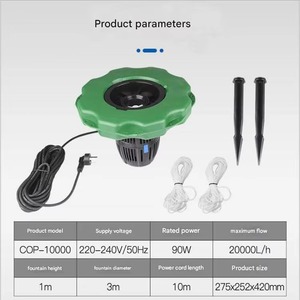 Bomba de Agua Flotante Circulante Ecológica de Metal para Estanques de Peces, Alto Flujo 600L, Diseño Redondo Bj COP-10000 - Product Image 3