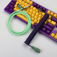 Câble enroulé de type C pour accessoires de clavier de jeu mécanique Ordinateur USB Connecteur d'aviation clavier GX16 câble d'aviation