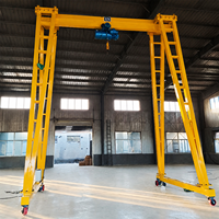 Grue à portique mobile motorisée certifiée CE pour le levage de matériaux en entrepôt, capacité de 1, 2, 3 et 5 tonnes