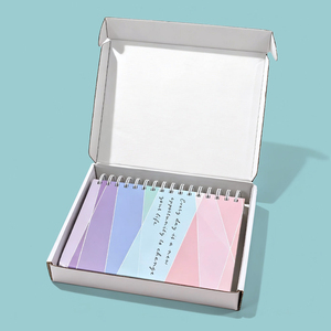 مجموعة هدايا مخصصة من دفتر يوميات أسبوعي للامتنان بغلاف صلب حلزوني مقاس A5 مع طباعة مخصصة وشعار حسب الطلب - Product Image 1