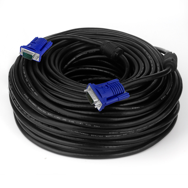 Factory Low Price 3+6 VGA to VGA Cable HIGH SPEED Male to Male Cable with Ferrite Cores Gold Plated Connectors Support 1080P