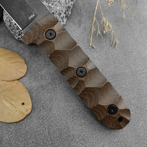 <b>Camping</b> Linen Handle PR4 Straight Utility Knife Industrial Grade Survival Outdoor EDC <b>Tool</b> D2 Steel Full Leather Sheath OEM - Product Image 3