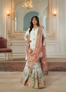 ชุดแต่งกายปาร์ตี้ Salwar Kameez ดีไซน์ใหม่พร้อมด้วยเสื้อปักลายสุดพลาสโซและดูปองตาเพื่อลุคที่มีสไตล์ - Product Image 4