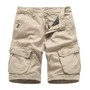 2021 Plus Size Sommer Herren Cargo Shorts Herren Baumwolle Multi Pocket Military Workout Shorts Männlich Street Casual Loose Short Pants