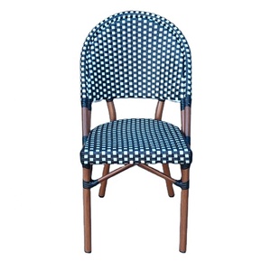 Último diseño trenzado de ratán Silla de bambú Jardín de alta calidad muebles de patio aluminio bambú restaurante Silla de comedor para la venta - Product Image 2