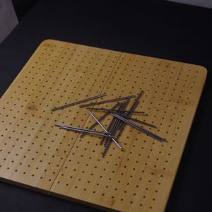 Planche à bloquer en bambou naturel pliable en gros avec chevilles, tiges en acier inoxydable, <span class=keywords><strong>tapis</strong></span> à bloquer pour le <span class=keywords><strong>tricot</strong></span> artisanal - Product Image 4