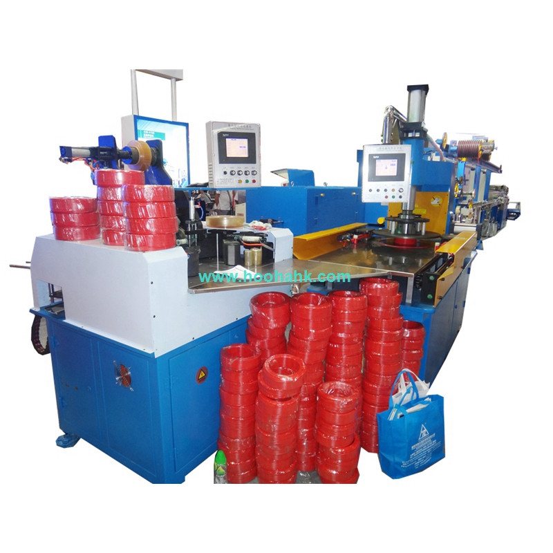 1860 PLC Automatic Coiling and Wrapping Machine at 5-25mm Flexible Cable for Packing