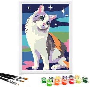 Kit di Pittura a Numeri con Animali e Colori Acrilici <span class=keywords><strong>Facili</strong></span> - Set Completo di Pittura a Numeri, Regalo Perfetto per Hobby e Decorazione Murale - Product Image 3