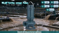 Pompa Air Limbah Submersible WQ-AS 1.1-22kW 19-163m3/jam 19-62m untuk Drainase Industri dan Kota