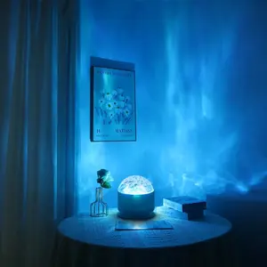 עיצוב תאורה לחדר יצירתי הוביל מים אלילים כוכבים צפוניים אור צפון מקרן אור אור מנורת לילה גל האוקיינוס - Product Image 6