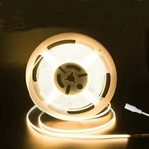 Bianco caldo 2700K CRI90 480Led COB LED Strip Super luminosità per ufficio materiale senza piombo 24V flessibile uniforme Led Tape Light