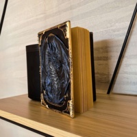 Carnet vintage en résine gaufrée Dragon Ombre Vif de style Dark Fantasy pour joueur de D&D