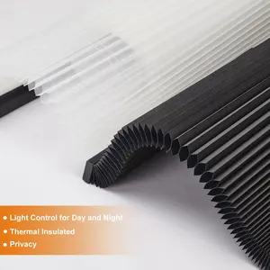 Factory Sale Free-stop Filtering Blackout Double Cell Honeycomb Blinds Cordless Blackout Dual Window Curtain Cellular Shades