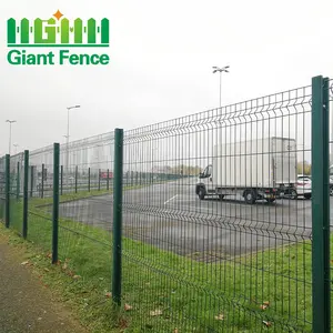 Sustainable PVC Steel Galvanized Iron 3D Curved Wire Mesh Security Fence Panels Easily Assembled Metal Farm Fences Trellis Gates