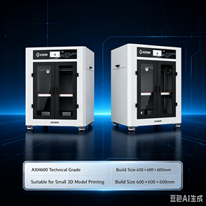 เครื่องพิมพ์ 3 มิติ รุ่น AX-H600 สำหรับงานอุตสาหกรรม ขนาดพื้นที่พิมพ์ 600x600x600 มม. เชื่อมต่อผ่าน USB/WiFi ปรับระดับอัตโนมัติ รองรับวัสดุ PLA - Product Image 3