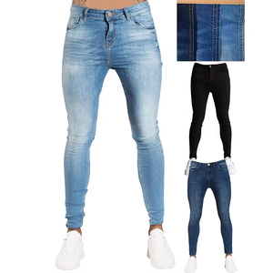 جينز رجالي ضيق بقصة ضيقة بنطال جينز ممزق للبيع بالجملة طلبات كبيرة قابلة للتخصيص جينز رجالي عالي الجودة - Product Image 4