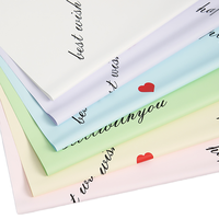 DLBZ Nouveauté Papier d'emballage pour fleurs jetable, écologique, imperméable, motif cœur, emballage pour fleuristes pour les fêtes