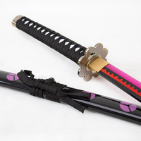 Épée One Piece Roronoa Zoro Katana en Bois LED Lame Lumineuse Réplique d'Anime pour Convention & Collection