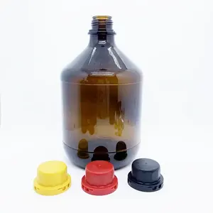 Химическая фармацевтическая бутылка с реагентом 2500 мл 2,5 л Янтарная стеклянная бутылка