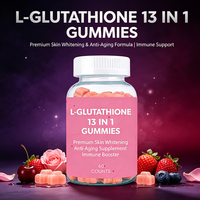Gummies au Glutathion pour Éclaircir et Blanchir la Peau, Gummies de Beauté au Collagène Aromatisés aux Fruits, OEM ODM