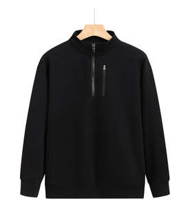 <span class=keywords><strong>Pacer</strong></span> Crew Sweats Half Zip Quarter Zip Brodé Jacquard Printemps Lâche Tricoté À Capuche Doublé Quarter Zipcord pour Hommes - Product Image 4