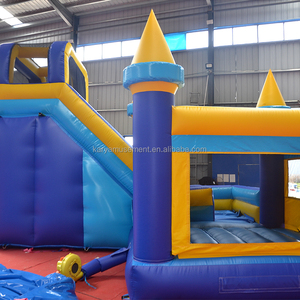 Giá Rẻ Cổ Điển Màu Vàng Màu Xanh Lâu Đài <span class=keywords><strong>Inflatable</strong></span> Trẻ Em Của Nhà Bị Trả Lại <span class=keywords><strong>Inflatable</strong></span> Bouncer <span class=keywords><strong>Inflatable</strong></span> Lâu Đài Cho Trẻ Em Với Slide - Product Image 3