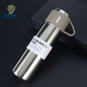 500ml đôi-tường thép không gỉ cốc cốc nhiệt chai nước Bộ quà tặng với 2 thêm Ly chân không cầm tay <span class=keywords><strong>Flask</strong></span> cho tách trà - Product Image 5