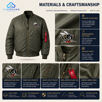 Chaqueta Bomber Americana Retro Vintage MA1, Ropa de Trabajo Funcional, Chaqueta de Moda para Hombre, Estilo Urbano, Cuello Alto, Invierno
