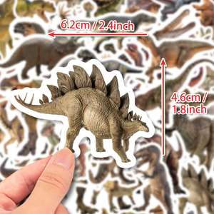 Waterproof Vinyl Dino Water Bottle <b>Scrapbook</b> Laptop Skateboard Computer 50pcs Jurassic Dinosaur Stickers - Product Image 3