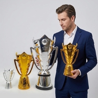 Trophée de championnat de football personnalisable en stock, gravé avec le nom de l'équipe, récompense 1ère place tournoi de football, souvenir