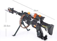 Pistolet sonore électrique B/O avec lumières LED et sons de tir - Jouet interactif pour garçons de 5 à 14 ans en plastique ABS
