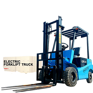 Carrello elevatore elettrico a quattro ruote controbilanciato da 2 tonnellate del produttore con piccolo Ride-On idraulico - Product Image 4