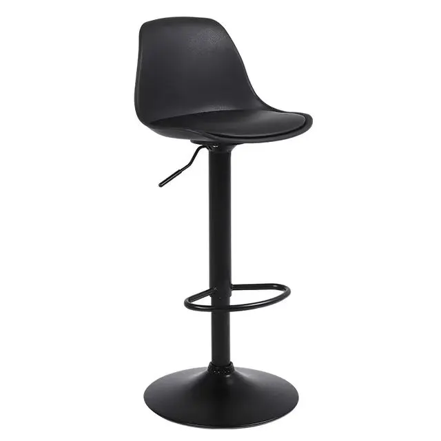 Nordic Swivel Ajustável High Metal Stool Bar Chair Estilo Europeu Home Kitchen Leather Lifting Rotativo High Stool Bar Chair