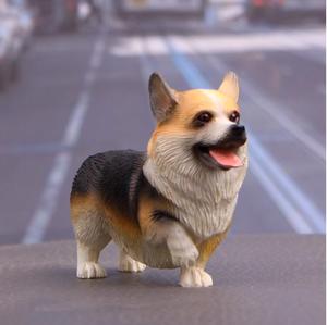 ร้อนขายสามพี่น้อง Corgi สุนัขมินิตุ๊กตาตกแต่งรถบทความการ์ตูนงานฝีมือของเล่น - Product Image 3