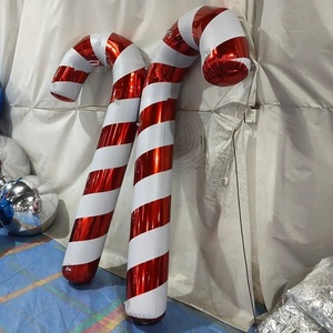 Lớn sáng bóng đồ trang trí Giáng sinh đèn ống Inflatable gương kẹo mía khổng lồ ngoài trời giáng sinh khuyến mại Nguồn cung cấp bên - Product Image 3