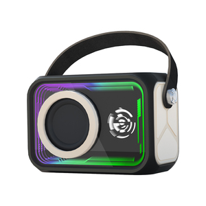 Mini Handheld RGB Color Light Small Home Computer Desktop Gift Small <b>Wireless</b> Speaker Mirror Light Blue tooth Speaker - Product Image 1