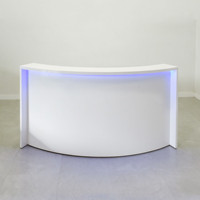 Wiselink bureau blanc brillant utilisé pour la réception de la clinique de médecin comptoir de réception à lumière Led